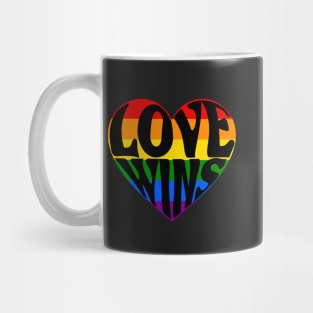 Love wins rainbow heart Mug